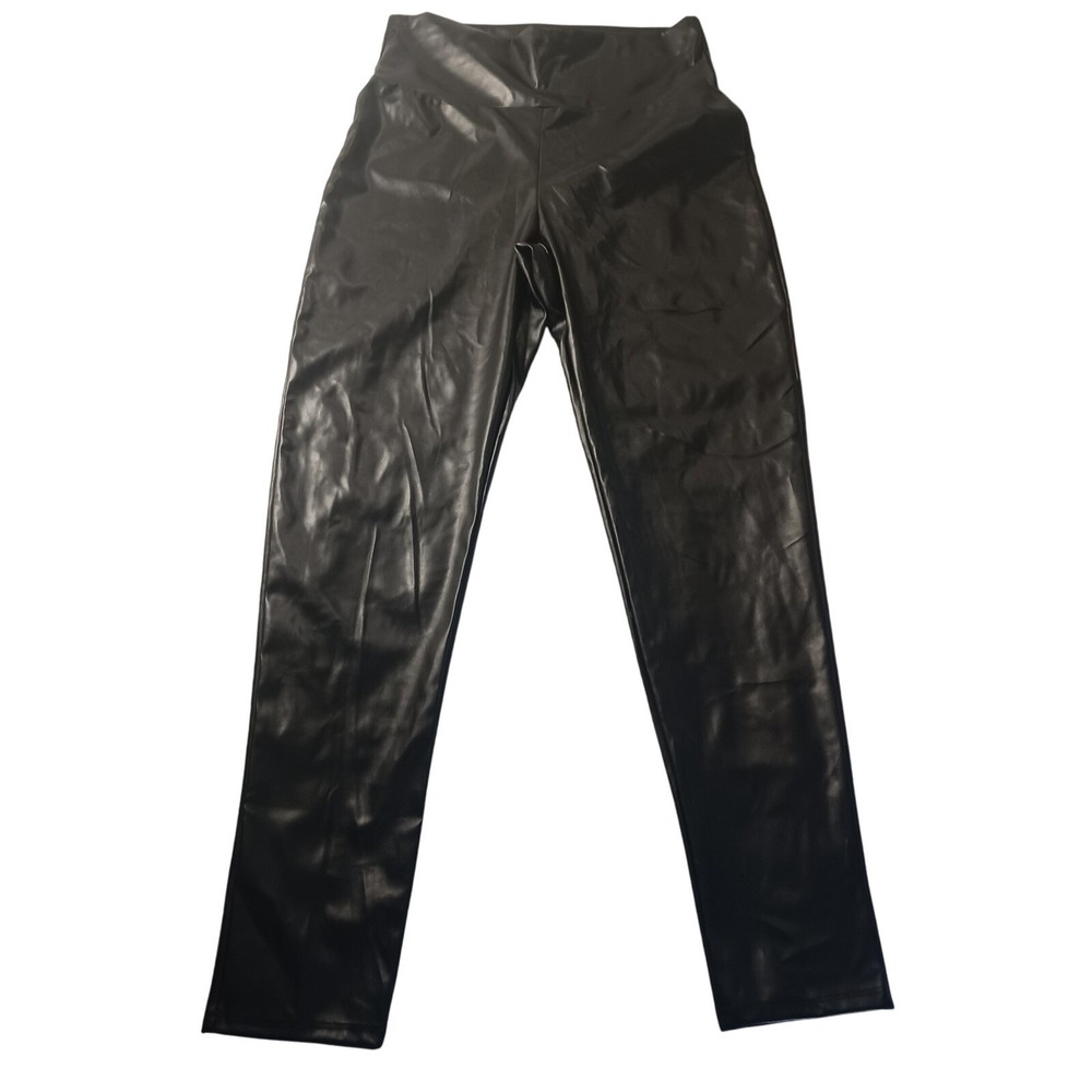 Heimish Faux Leather Leggings Pull-On High Rise L Stretch Moto Chic‎ Edgy Basics